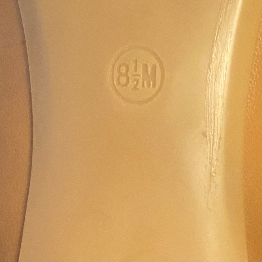 Calvin Klein Women's Cognac Brown Leather Heels Silver Logo Plate 8.5 Med - Picture 9 of 9
